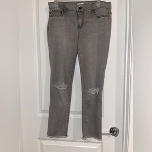 Stretch skinny gray jeans